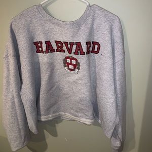 Cropped Harvard Sweatshirt